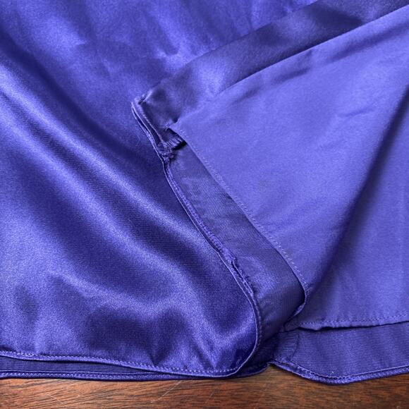 David's‎ Bridal Purple Satin Strapless Maxi Dress Sz 6 Bridesmaid Wedding Prom - Picture 10 of 11